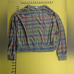 Beyond Yoga Multicolor Plaid Top